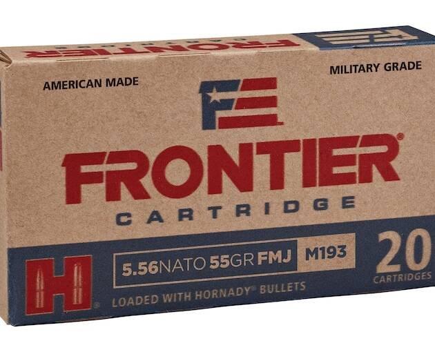 Frontier Cartridge Military Grade 5.56x45mm NATO Ammo 55 Grain Hornady Full Metal Jacket Box of 1000