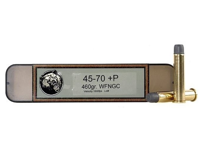 Grizzly Cartridge Bear Load 45-70 Government +P Ammo 460 Grain Flat Nose Box of 300