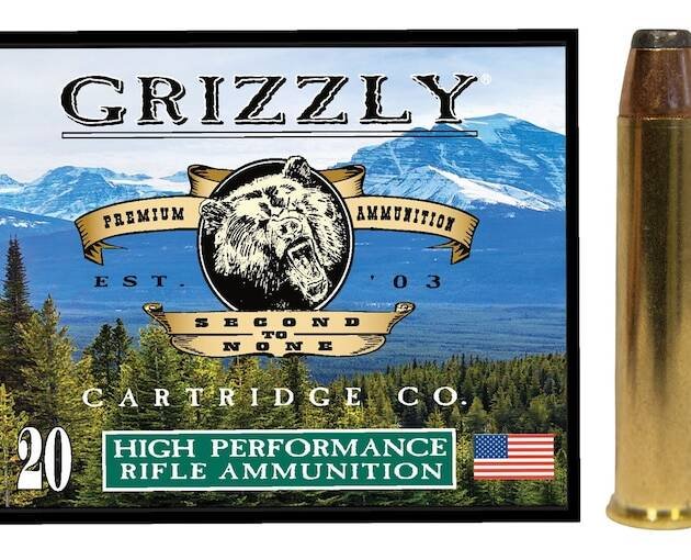 Grizzly Cartridge High Performance Rifle 45-70 Government +P Ammo 300 Grain Bonded Jacketed Hollow Point Box of 300
