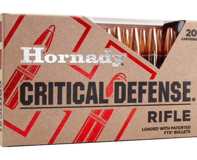 Hornady Critical Defense 223 Remington Ammo 55 Grain Hornady FTX Polymer Tip Box of 500