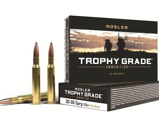 Nosler Trophy Grade 30-06 Springfield Ammo 150 Grain Nosler Partition Jacketed Soft Point Box of 500