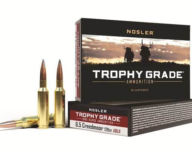 Nosler Trophy Grade 6.5 Creedmoor Ammo 129 Grain Nosler AccuBond Long Range Bonded Polymer Tip Box of 500
