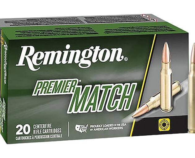 Remington Premier Match 223 Remington Ammo 77 Grain Sierra MatchKing Jacketed Hollow Point Box of 500