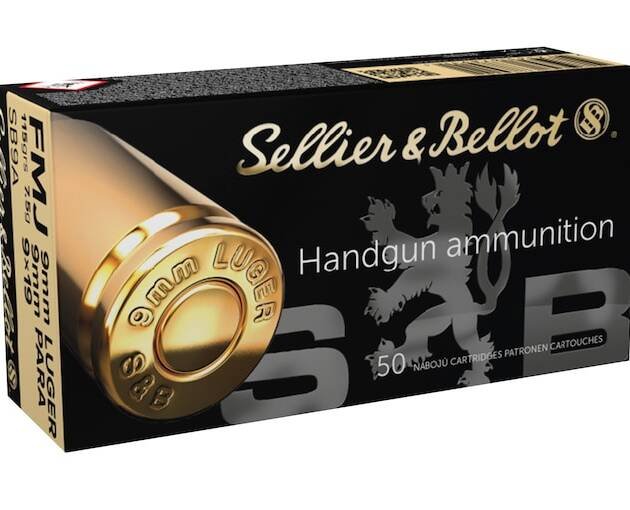 Sellier & Bellot 9mm Luger Ammo 115 Grain Full Metal Jacket Box of 1000