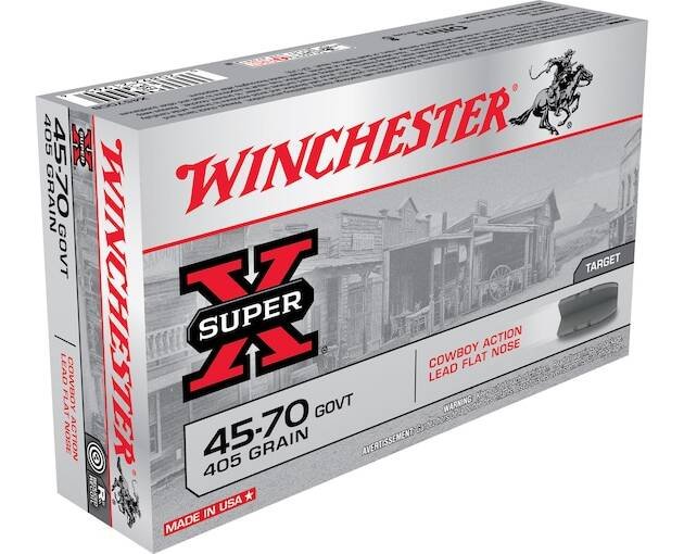 Winchester Super X Cowboy Action 45-70 Government Ammo 405 Grain Flat Nose Box of 500