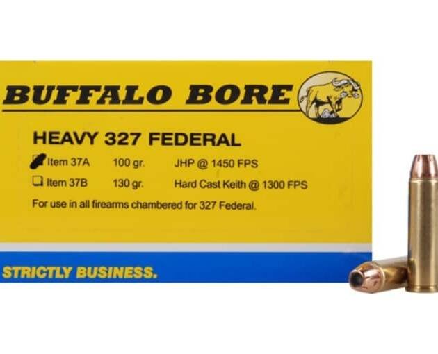 Buffalo Bore Outdoorsman 327 Federal Magnum Ammo 130 Grain Flat Nose Box of 500
