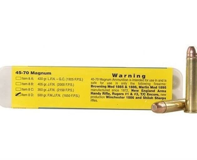 Buffalo Bore 45-70 Government Ammo 500 Grain Full Metal Jacket Box of 300