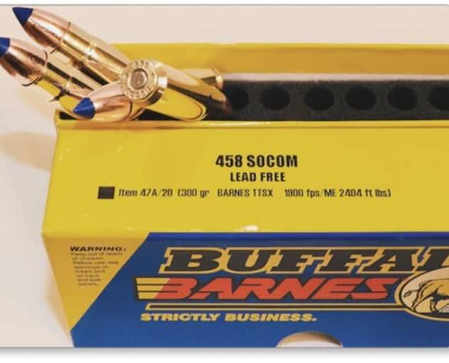 Buffalo Bore 458 Socom Ammo 300 Grain Barnes Triple-Shock X Solid Hollow Point Lead Free Box of 200