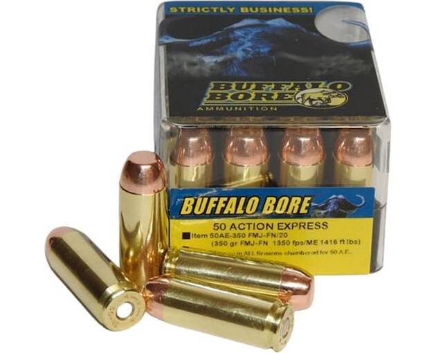 Buffalo Bore 50 Action Express Ammo 350 Grain Full Metal Jacket Box of 300