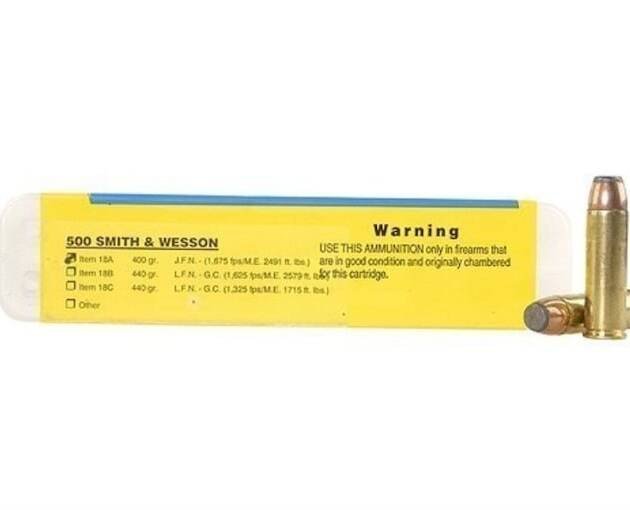 Buffalo Bore 500 S&W Magnum Ammo 400 Grain Jacketed Flat Nose Box of 200