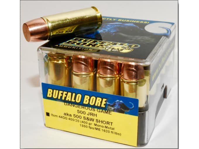 Buffalo Bore 500 JRH (500 S&W Short) Ammo 350 Grain Jacketed Hollow Point Box of 300