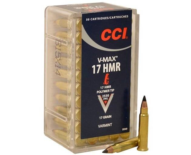CCI 17 Hornady Magnum Rimfire (HMR) Ammo 17 Grain Polymer Tip Box of 1000