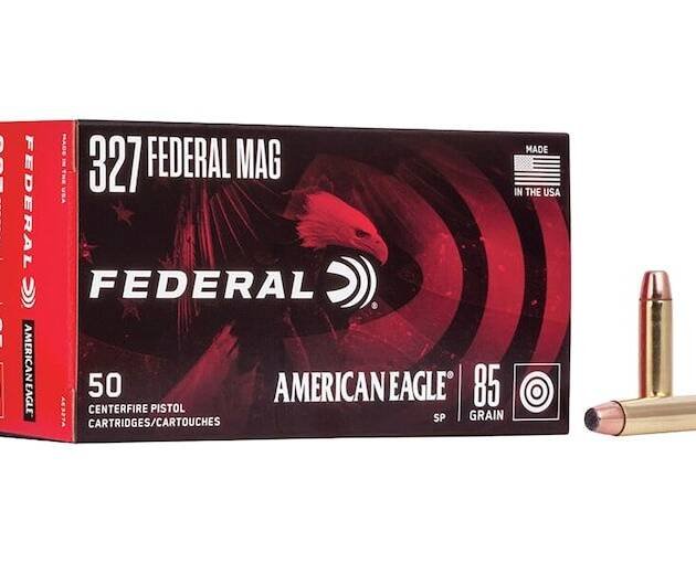 Federal American Eagle 327 Federal Magnum Ammo 85 Grain Jacketed Soft Point Box of 1000