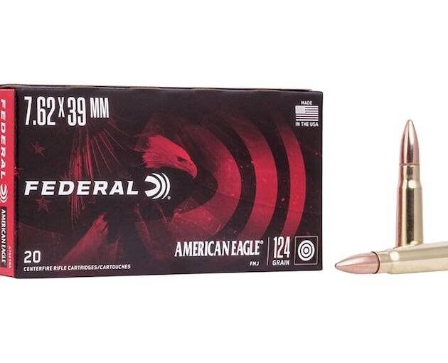 Federal American Eagle 7.62x39mm Ammo 124 Grain Full Metal Jacket Box of 500