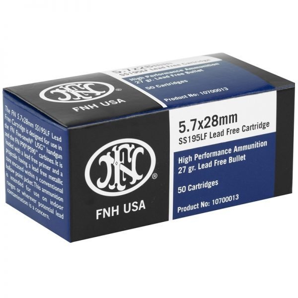 500 Rounds of Federal FNH 5.7x28mm Ammo 27 Grain Jacketed Hollow Point Lead Free