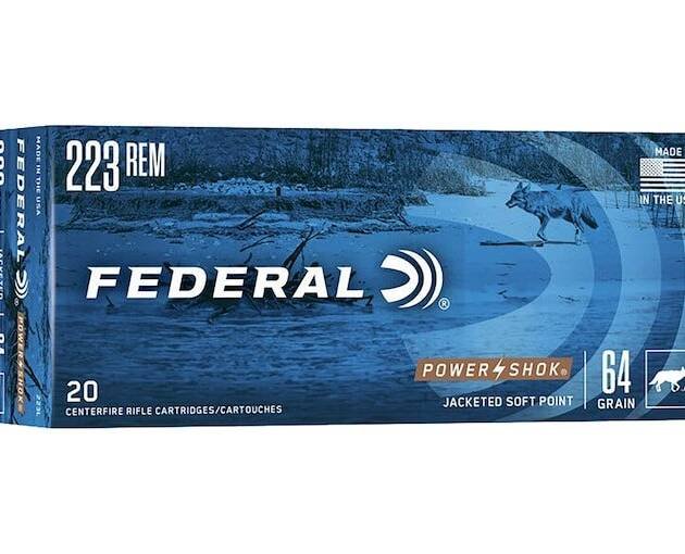 Federal Power-Shok 223 Remington Ammo 64 Grain Jacketed Soft Point Box of 500