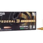 Federal Premium Gold Medal 223 Remington Ammo 69 Grain Sierra MatchKing Jacketed Hollow Point Box of 500