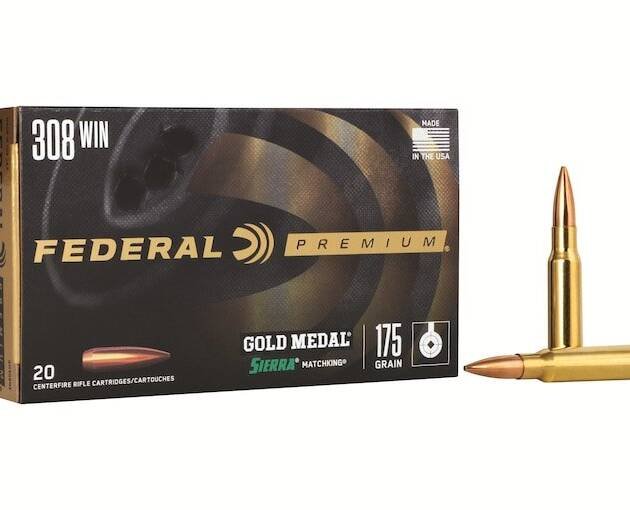 Federal Premium Gold Medal 308 Winchester Ammo 175 Grain Sierra MatchKing Jacketed Hollow Point Box of 500
