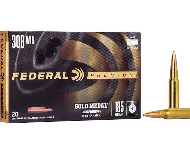 Federal Premium Gold Medal 308 Winchester Ammo 185 Grain Berger Match Juggernaut Target Jacketed Hollow Point Box of 500