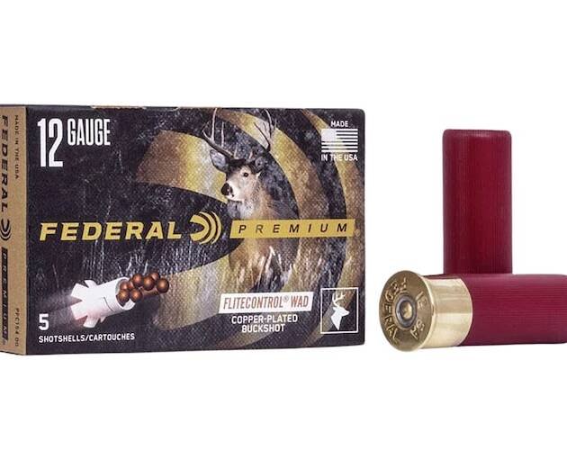 Federal Premium Vital-Shok 12 Gauge Buckshot Ammo 2-34 #00 Buckshot 9 Pellets with Flitecontrol Wad