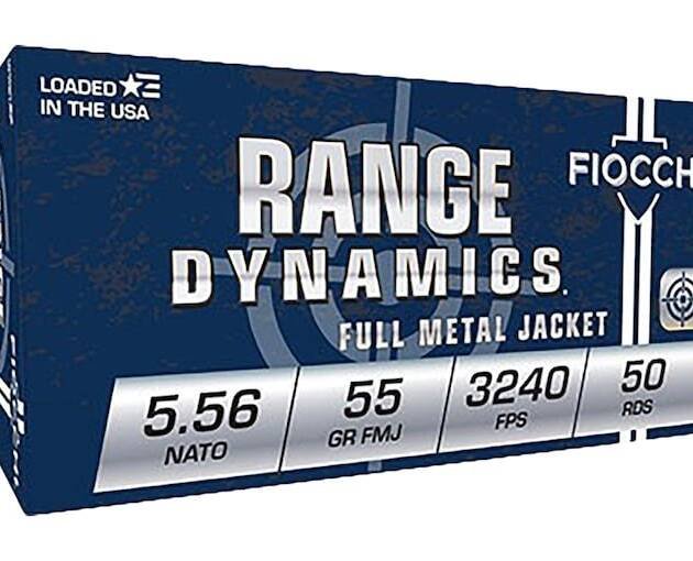 Fiocchi Range Dynamics 5.56x45mm NATO Ammo 55 Grain Full Metal Jacket Box of 1000
