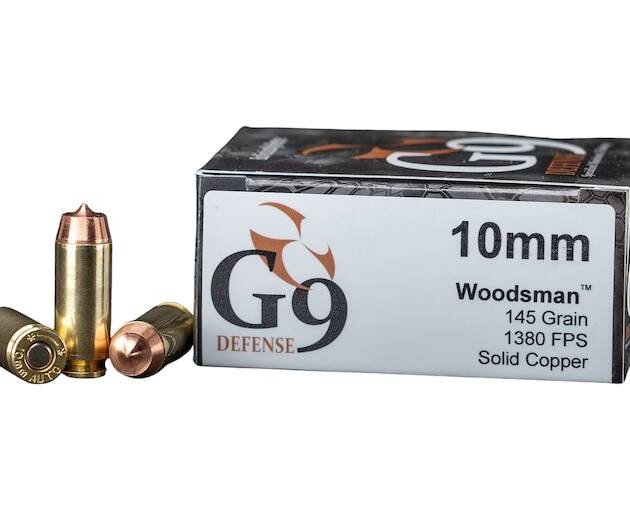 G9 Defense Woodsman 10mm Auto Ammo 145 Grain Square Nose Lead Free