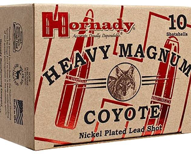 Hornady Heavy Magnum Coyote 12 Gauge Ammo 3 BB Nickel Plated Lead Shot 1-12 oz