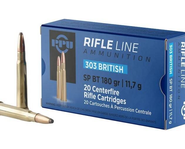 PPU 303 British Ammo 180 Grain Bonded Jacketed Soft Point Box of 500