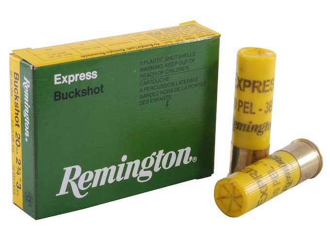 Remington Express 20 Gauge Buckshot Ammo 2-34