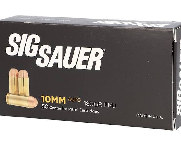 Sig Sauer Elite Performance 10mm Auto Ammo 180 Grain Full Metal Jacket