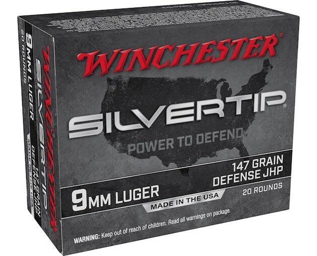 Winchester Silvertip Defense 9mm Luger Ammo 147 Grain Winchester Silvertip Jacketed Hollow Point Box of 1000