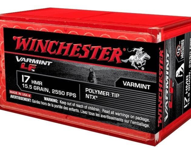 Winchester Varmint LF 17 Hornady Magnum Rimfire (HMR) Ammo 15.5 Grain Polymer Tip Box of 1000