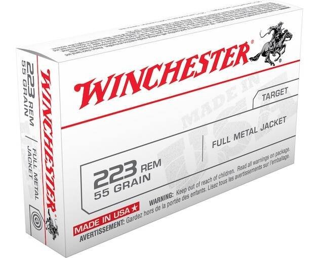 Winchester White Box USA 223 Remington Ammo 55 Grain Full Metal Jacket Box of 1000