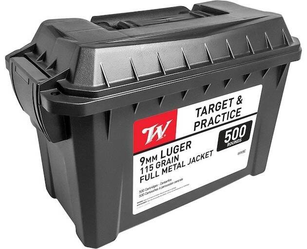 Winchester White Box USA 9mm Luger Ammo 115 Grain Full Metal Jacket Ammo Box of 1000