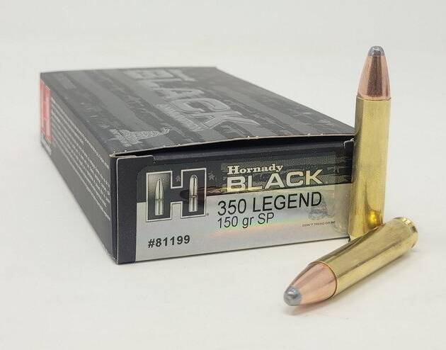 Hornady 350 Legend Ammunition Black H81199 150 Grain Soft Point 1000 Rounds