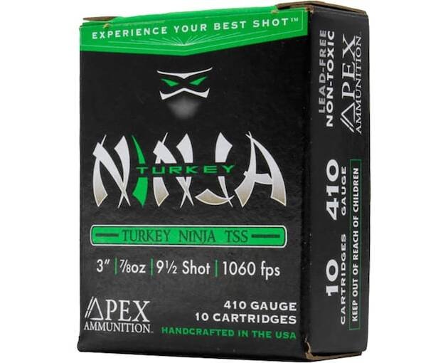 Apex Turkey Ninja TSS 410 Ammo 3 #9-12 Tungsten Shot 78 oz