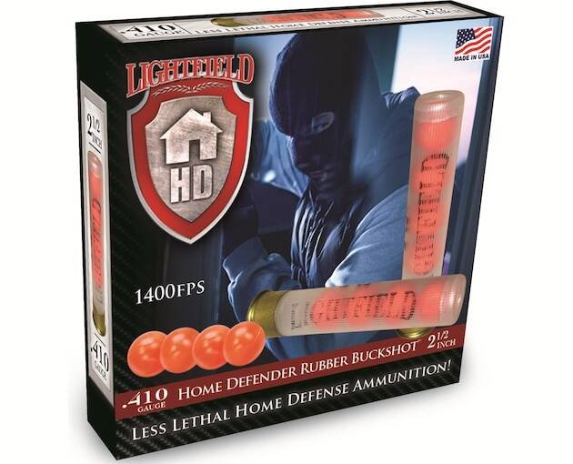 Lightfield Home Defender Less Lethal 410 Ammo 2-12 Rubber Buckshot 4 Pellets