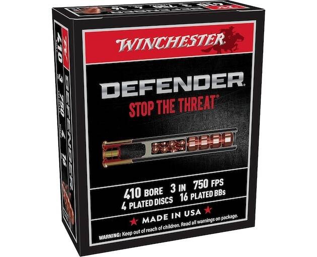 Winchester PDX1 Defender Ammunition 410 Bore 3 4 Disks over 13 oz BB Shot